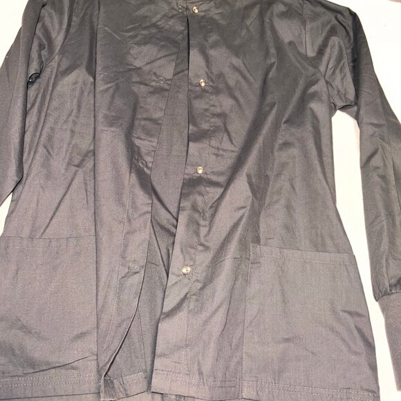 TLC SCRUBS REVOLUTION WOMEN'S SNAP FRONT WARM UP SCRUB JACKET NWOT - Picture 3 of 9